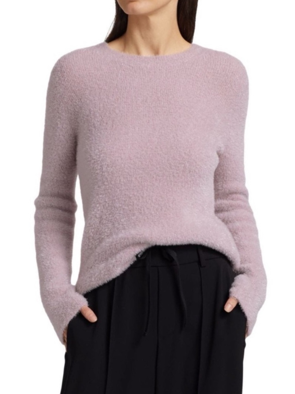Vince Lurex Soft Eyelash Pullover Size L